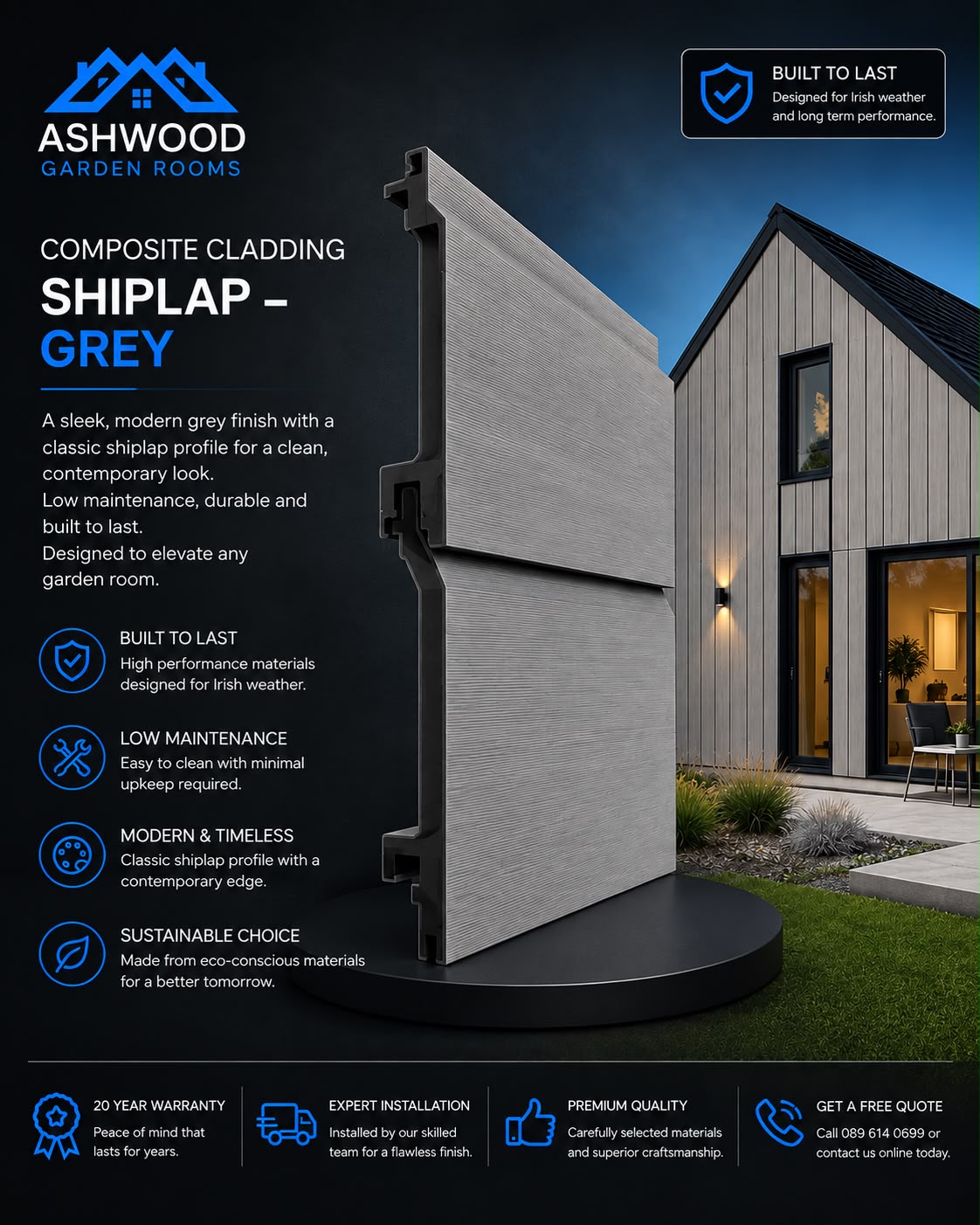 Shiplap Grey cladding