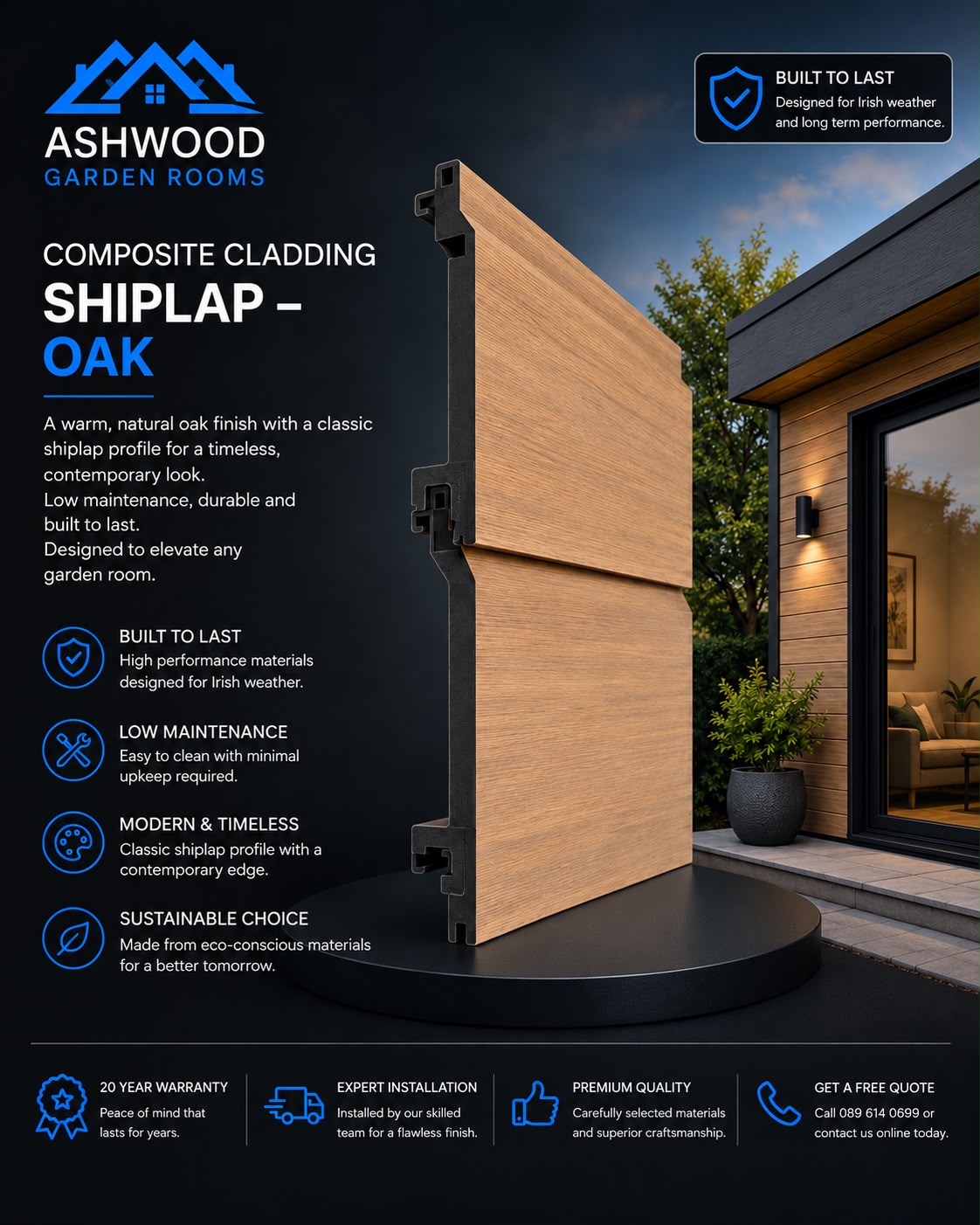 Shiplap Oak cladding